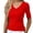 Red, variant on Women's Elbow Sleeve V Neck T-Shirt 2026 Trendy Casual Slim Fit Comfy Summer Tops Classic Ruched Side Tees Solid Color Pullover Underwear Hot Weather Basic Activewear Blue L
