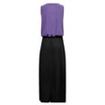 thumbnail image 4 of UPPADA Womens Sleeveless Tank Dress Summer Boho Flowy Sundress Pleated Crewneck Maxi Dresses Evening Wedding Dresseses with Pockets Purple,S, 4 of 5