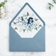 thumbnail image 2 of Sobres PONATIA A7 con solapa europea, azul empolvado, con forro de flores, 50 unidades, 2 of 9