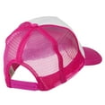 thumbnail image 4 of Dollar Sign Logo Embroidered Foam Mesh Back Cap - Hot Pink White OSFM, 4 of 5