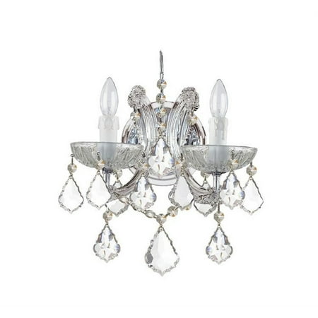 

Barclay Avenue Two Light Wall Sconce in Classic Style 10.5 inches Wide By 12.5 inches High-Polished Chrome Finish-Hand Cut Crystal Type Bailey Street