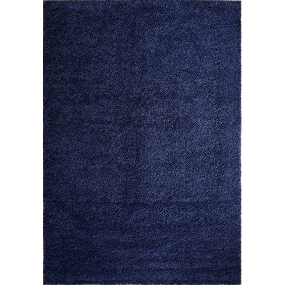 Ladole Rugs Solid Color Shaggy Meknes Durable Beautiful Turkish Indoor Area Rug Carpet in Navy Blue, 8x11 (7'10" x 10'5" , 240cm x 320cm)