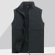 thumbnail image 4 of Chaleco térmico sin mangas para hombre, de forro polar, impermeable, ligero, resistente al viento, transpirable, con cuello alto, cálido, chaqueta de softshell para exteriores con bolsillos, 4 of 4