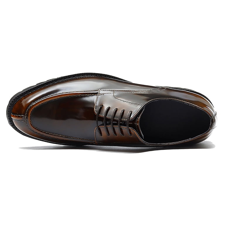 Santimon Brown Dress Shoes for Men Thick Sole Derby Shoes Business Formal  Shoes for Wedding Formal Occasions US 12 - Walmart.com