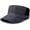 Black, variant on LinYooLi Men's Linen Cadet Army Cap Plain Military Flat Top Baseball Sun Hat
