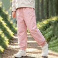 thumbnail image 5 of Krdevn Kids Lined Waterproof Pants, Boys Girls Warm Outdoor Hiking Trousers, Windproof Snow Play Pants with Pockets,Pink, 5 of 7
