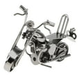 thumbnail image 4 of Retro Metal Art Craft Motorbike Riders Bolts Nuts Figurine Showcase Model, 4 of 6
