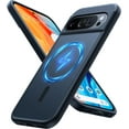 thumbnail image 1 of KOMI Magnetic Shockproof for Google Pixel 9 Pro XL Case, [Fit for MagSafe][16FT Mil-Grade Drop Protection] Translucent Protective Anti-Fingerprint Anti-Scratch Case for Pixel 9 Pro XL Case, Black, 1 of 5