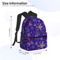 thumbnail image 2 of Fuzoiu blue purple Snowflake Print School Backpack for Teens,Large Bookbag,Lightweight Laptop Bag for Travel, Work, School & Outdoor Adventures, 2 of 6