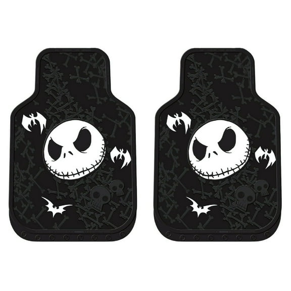 Disney Nightmare Before Christmas Car Truck Black Front Seat Rubber Floor Mats(2)