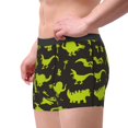 thumbnail image 4 of Junzan Cute Cartoon Dinosaurs Green Silhouette Mens Underwear Boxer Briefs For Men’s - Large, 4 of 9