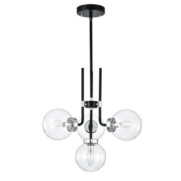 Warehouse Of Tiffany Brigita Matte Black 4-Light Chandelier FD10011/4BC