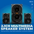 thumbnail image 3 of Supersonic 30-Watt-RMS Bluetooth SC-1136BT 2.1 Multimedia Speaker System with Two 3-In. Speakers, 5-In. Subwoofer, FM Radio, USB/Aux, and Remote, 3 of 10