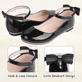 thumbnail image 3 of FUPPIA Girls Dress Shoes Girls Mary Janes Shoes Low Heel Princess Flats Wedding Party School Black Little Kid 12, 3 of 5