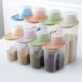 thumbnail image 2 of Cereal Dispenser Storage Box Plastic Food Cereal Grain Bean Rice Container Case Kitchen Bottles And Jars 2.5L/1.9L, 2 of 8