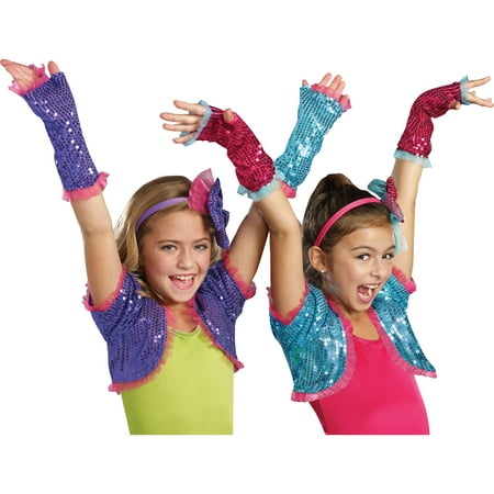 Turquoise Dance Craze Arm Warmers Child Halloween Accessory