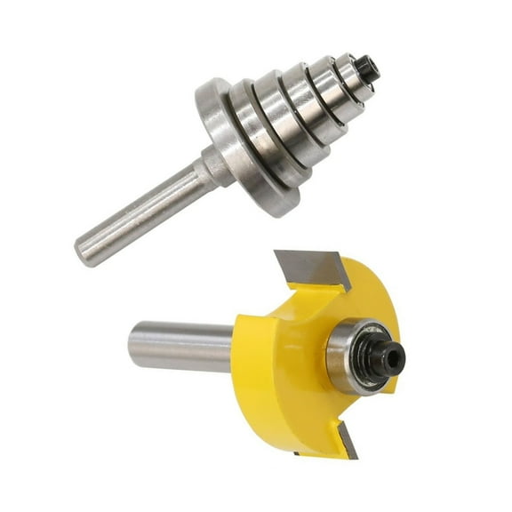 1/4 Inch Shank Rabbet Router Bit Set Interchangeable Bearings Woodworking Cutter TAPDRA Accessory Part