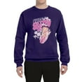 thumbnail image 2 of Wild Bobby, Shore Surfer Betty Boop Betty Boop Unisex Crewneck Sweatshirt, Purple, Small, 2 of 5