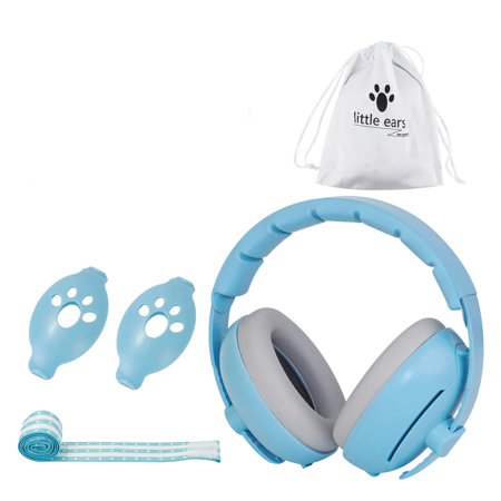 TELOLY Ear Protection,Dual-Purpose Ear Muffs for Noise Reduction and Sleep,Effective Noise Isolation Walkers Ear Protection,Blue