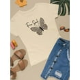 thumbnail image 3 of Butterflies And Leopard Print T-Shirt Women -Image by Shutterstock, Female x-Large, 3 of 4