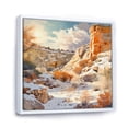 thumbnail image 2 of Designart "Scenic Winter View Of The Canyon" Canyon Floater Framed Wall Art Living Room, 2 of 5