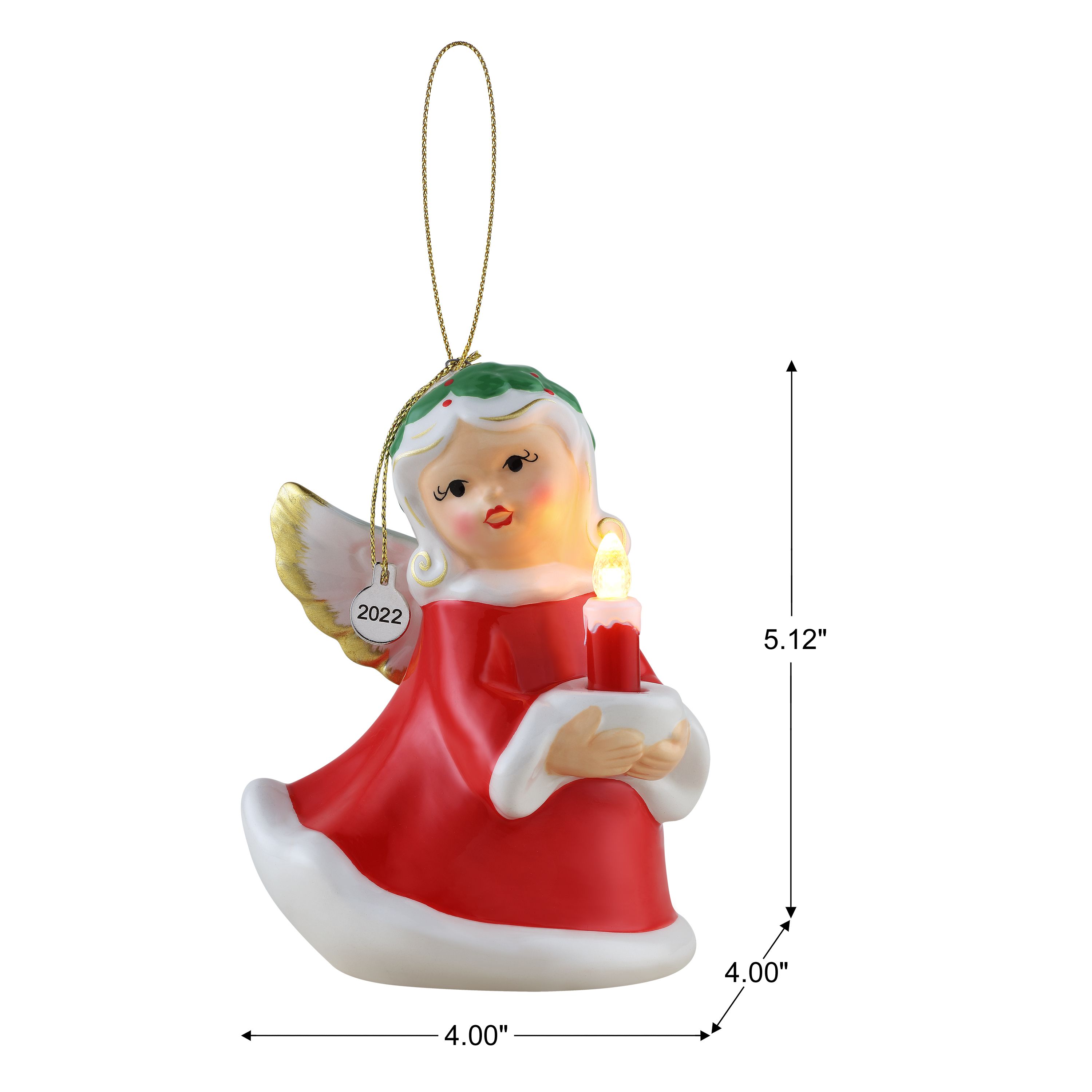 Mr. Christmas 5" Ceramic Hanging Decorative Figurine Ornament Assortment, Multi-Color