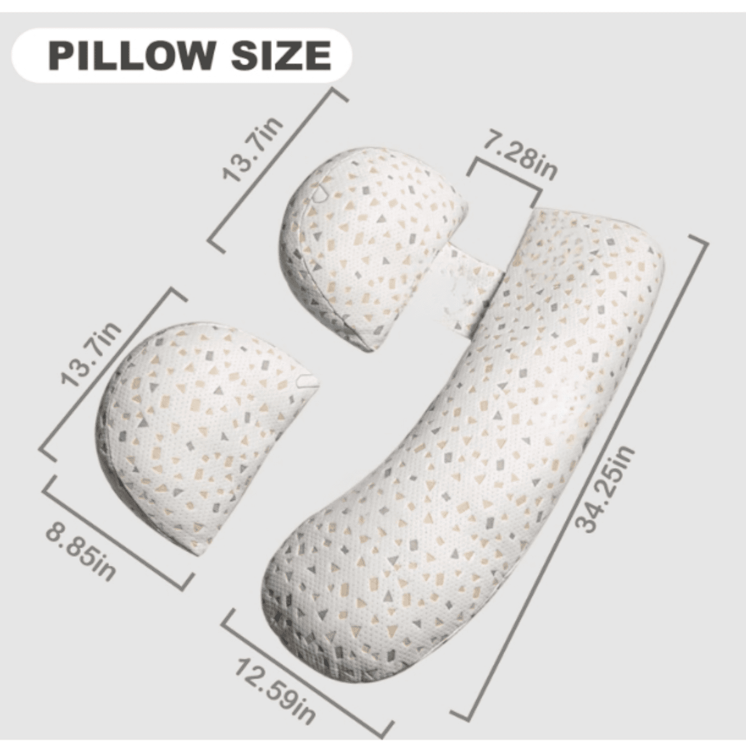 Pregnancy Pillow for Women - Maternity Pillow for Back Pain Relief & Full Body Support, Soft Sleeping Pillow with Removable Cover for Side Sleepers and Pregnancy