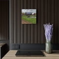 thumbnail image 5 of U R There Photography McDowell Road Reds II Rustic Farmhouse Acrylic Analog Wall Clock, 5 of 6