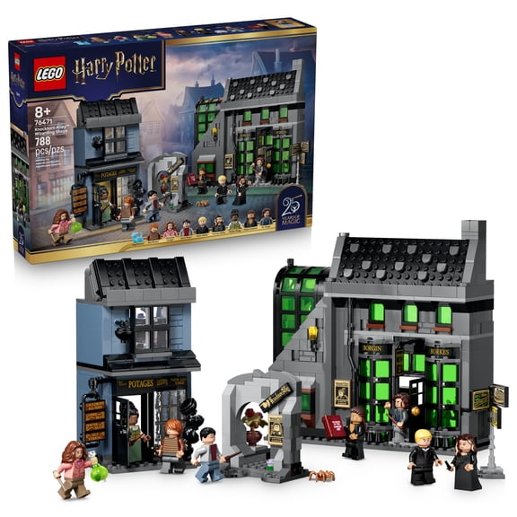 LEGO Harry Potter Knockturn Alley Wizarding Shops - Building Toy for Boys & Girls, Ages 8  - Harry Potter Gift - Includes 8 Minifigures - Kids Bedroom, Desk or Bookshelf Decor - 76471