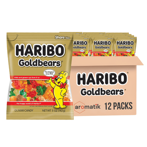 HARIBO Goldbears Original Gummy Bears | 8 Oz, Pack of 12 | Classic Sweet & Chewy Gummy Bears | Ships in an Aromatikâ„¢ Damage Proof Box