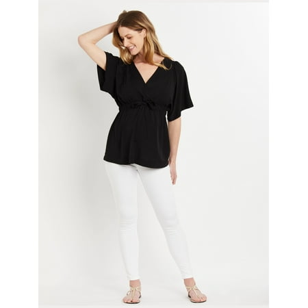 

Motherhood Maternity Tie Front Maternity Blouse