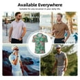 thumbnail image 7 of Polo Shirts for Men, Hummingbird Green Leaf Red Hibiscus Cuteness Casual Mens Polo Shirts Short Sleeve Button Down Classic Mens Golf Polo Shirts, 7 of 7