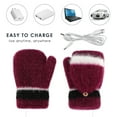 thumbnail image 3 of EQWLJWE Laptop Women USB Heated Mitten Full&Half Finger Winter Warm Knit Hand Gloves Gloves Holiday Clearance, 3 of 9