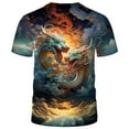 thumbnail image 2 of WHNBCW Traditional Chinese Dragon T-Shirt Funny Anime Graphic Tee Shirt, 2 of 7