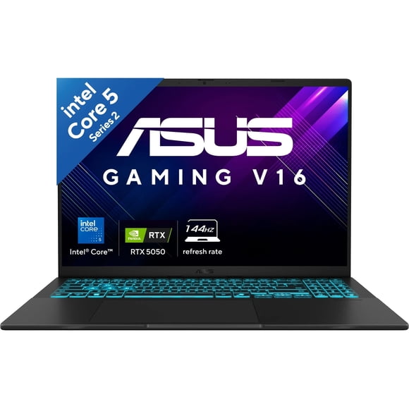 ASUS Gaming V16 16" Gaming Laptop, Intel Core 5 210H, NVIDIA RTX 5050 8GB, 144Hz WUXGA Display, 32GB DDR5, 2TB SSD, Wi-Fi 6, MIL-STD-810H, Matte Black