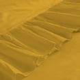 thumbnail image 6 of 4 Piece Corner Ruffle Sheet Set, 6" Inch Corner Ruffle On Flat Sheet And Pillowcases, 15 Inch Deep Pocket, 100% Egyptian Cotton, 800 TC, Twin XL Size, Solid Gold, 6 of 6