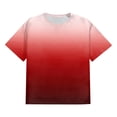 thumbnail image 4 of Men's Graphic Crewneck Tshirt Plus Size Short Sleeve Gradient Color Casual Big and Tall Tees Red 4XL, 4 of 5