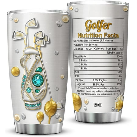 

Athenstics Golfer Nutrition Facts Stainless Steel Tumbler 20oz Jewelry Style Golfing Gifts For Boyfriend Funny Saying Golf Lover Birthday Gift Insulated Cup For Golfers Coffee Mugs