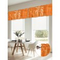 thumbnail image 6 of Coconut Palm Valances for Window 2 Pack, Coastal Tropical Tree Minimalist Orange Textured Window Valance Curtains for Kitchen, Rod Pocket Short Curtains for Bathroom Bedroom Decor, 54" x 18", 6 of 9
