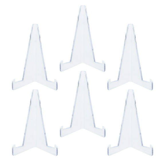 6pcs Trading Card Display Stand for Sports Baseball Cards Clear Mini Easel Rack Holder Shelf