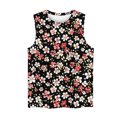 thumbnail image 3 of Snorda Débardeurs pour Femmes Grande Taille Mode Féminine Décontractée Été Imprimé Sans Manches Col Rond Haut Blouse Débardeur P-5TG, 3 of 5