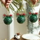 thumbnail image 5 of xihome Juego de 3 adornos colgantes navideños de campanas con textura de hierro vintage para decorar el rbol., 5 of 6