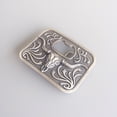 thumbnail image 5 of Vintage Silver Plated Long Horn Bull Bottle Opener Belt Buckle, 5 of 6