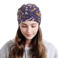 thumbnail image 2 of Xecao Snake And Floral Print Beanie Knitted Hat for Men Women, Winter Fashion Knit Cuffed Caps Unisex, 2 of 7