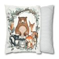 thumbnail image 4 of Housse de Coussin Animaux de la Forêt, dercor de Pépinière - Verdure Boisée, 4 of 10