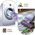 thumbnail image 7 of Round Area Rug 6 Ft, Purple Lavender Washable Non-Slip Circle Carpet for Living Room/Bedroom, Spring Daisy Butterfly Plants Watercolor Blue Low-Profile Indoor Mats Collection Rugs for Residential, 7 of 7
