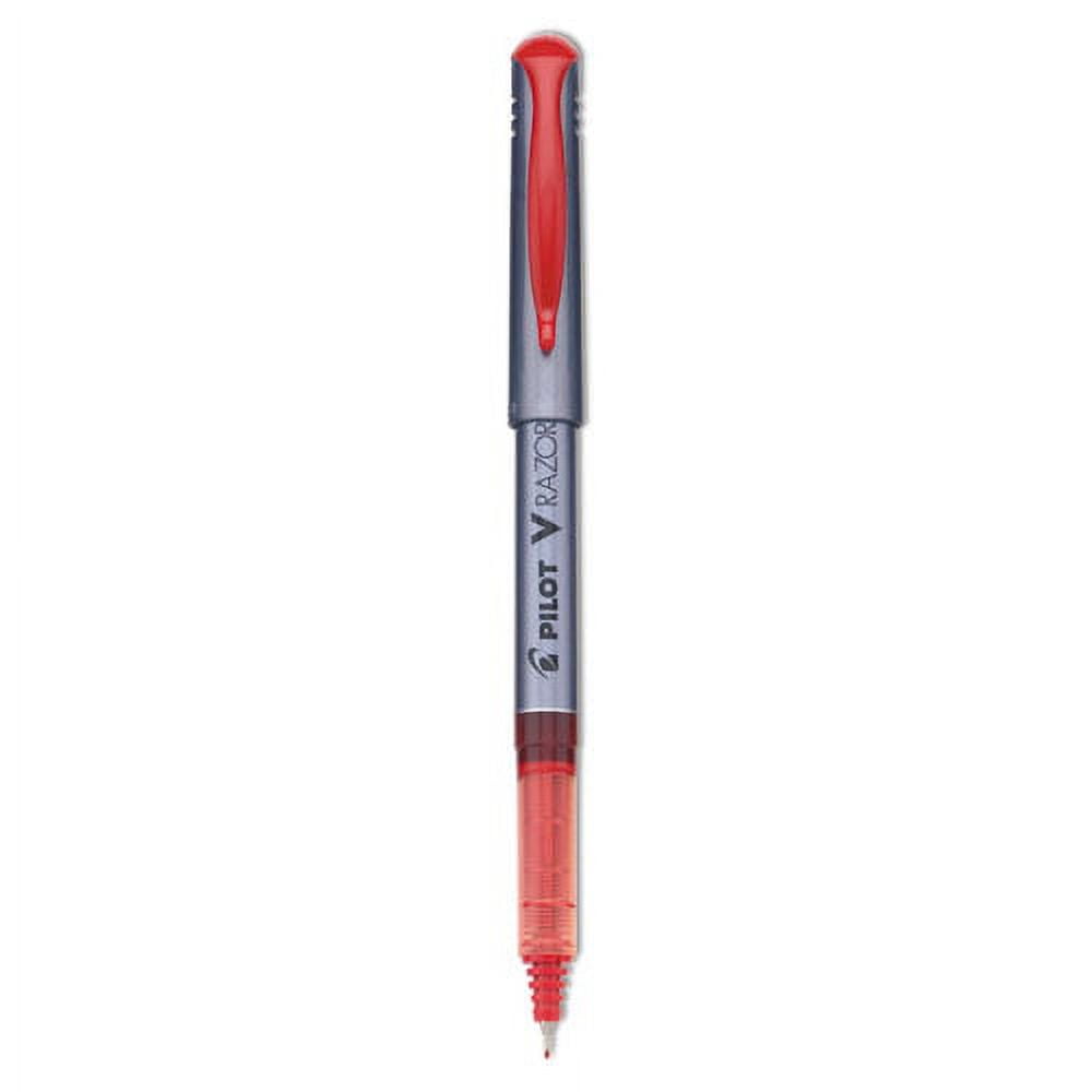 V Razor Point Liquid Ink Porous Point Pen, Stick, Extra-Fine 0.5 Mm, Red Ink, Gray Barrel, Dozen | Bundle of 5 Dozen