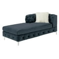 thumbnail image 5 of U-Shaped Sofa, U-Sectional Velvet Tufted Cushion Couch for Gorgeous Living Room, LAF & RAF Chaise Armless Loveseat, Modular Sectional Sofa with Velvet Fabric Modular, Black, 5 of 5