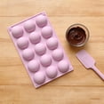 thumbnail image 3 of Utensilios De Repostería Juego de 1 molde de silicona semicircular grande para hornear pasteles ligeros,pan y postres franceses (morado) Rkxzt, 3 of 8
