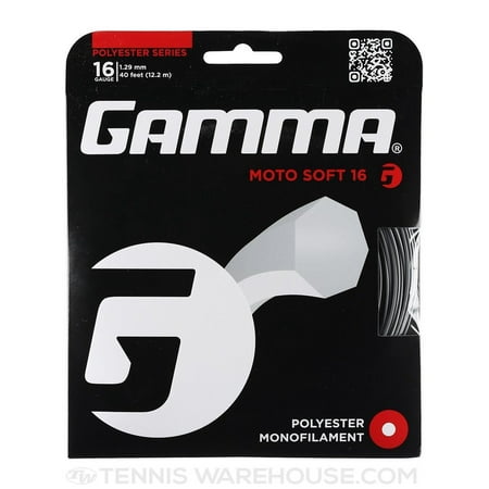 Gamma Professional String - Gamma Sports Moto Soft 16g Tennis String Set, 40'